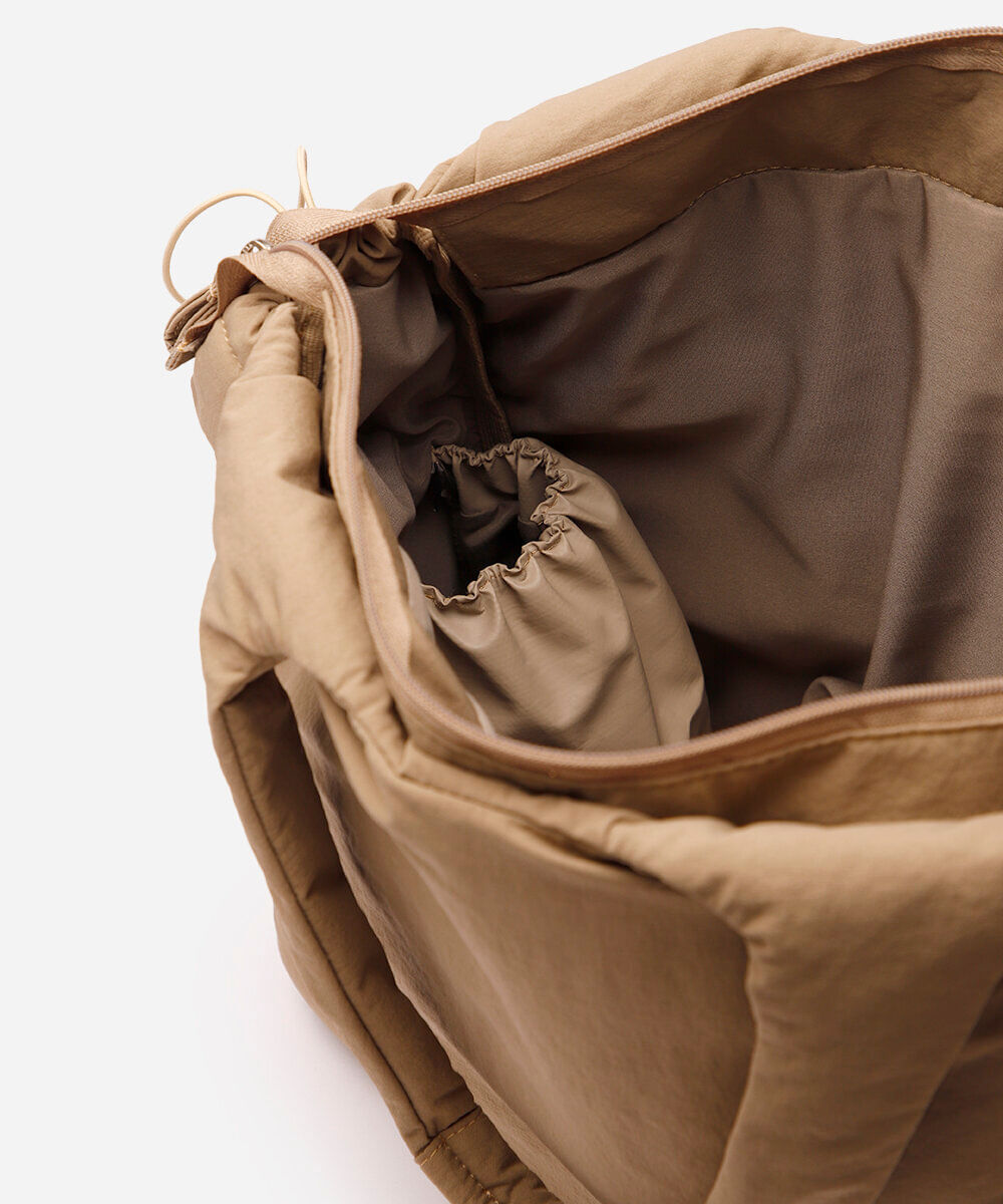 bolsa tote feminina texturizada bege