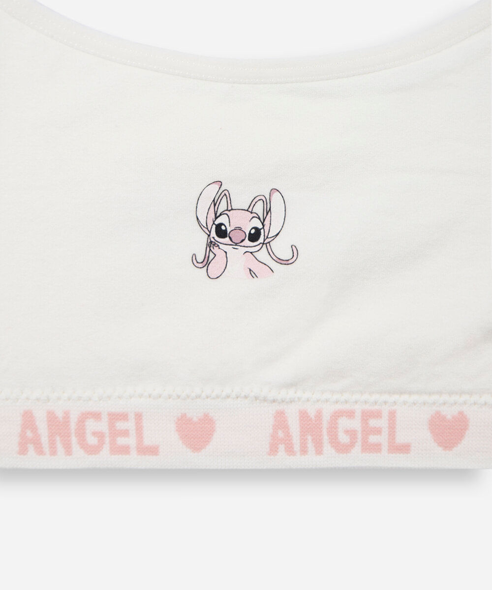 kit com 2 tops faixa stitch rosa