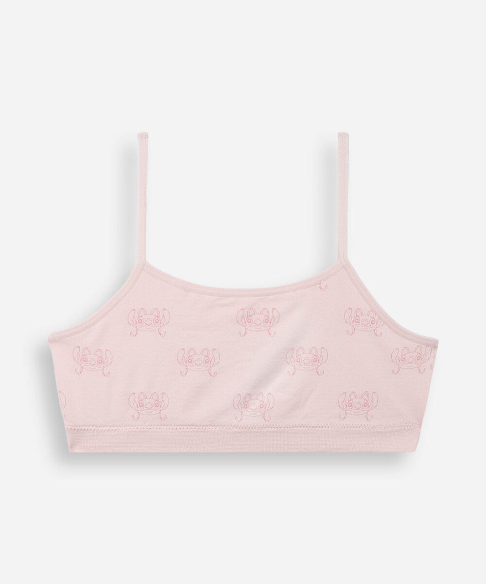kit com 2 tops faixa stitch rosa
