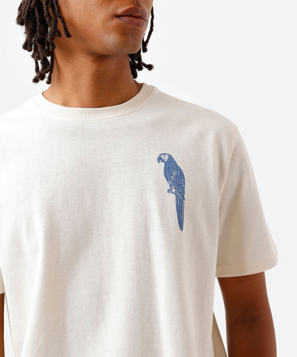 camiseta masculina de algodão estampada off white