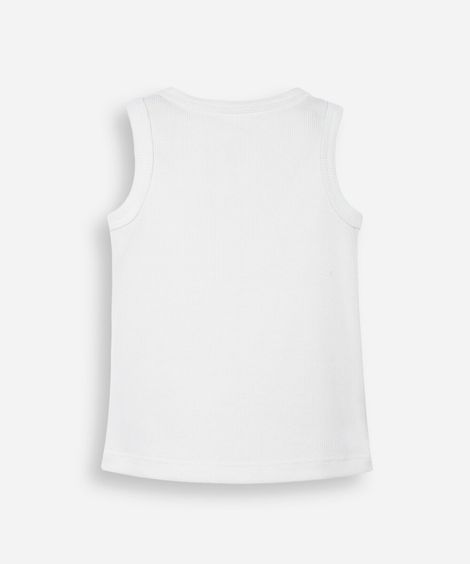 regata infantil de algodão bordada minnie off white