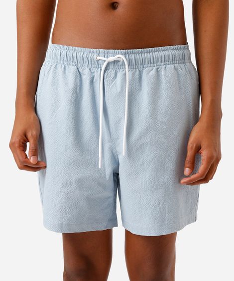 short reto masculino texturizado azul