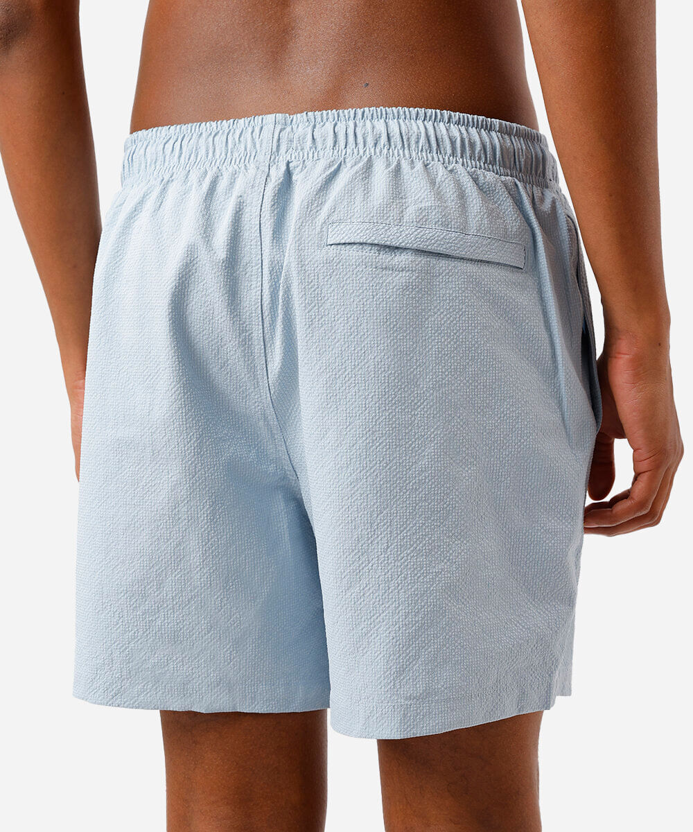 short reto masculino texturizado azul
