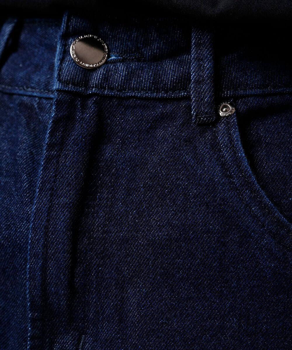 calça balloon feminina jeans cintura média azul