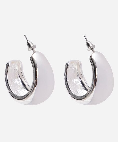 brinco argola mindset prateado