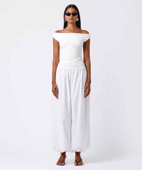 calça aladim feminina cós elástico mindset off white