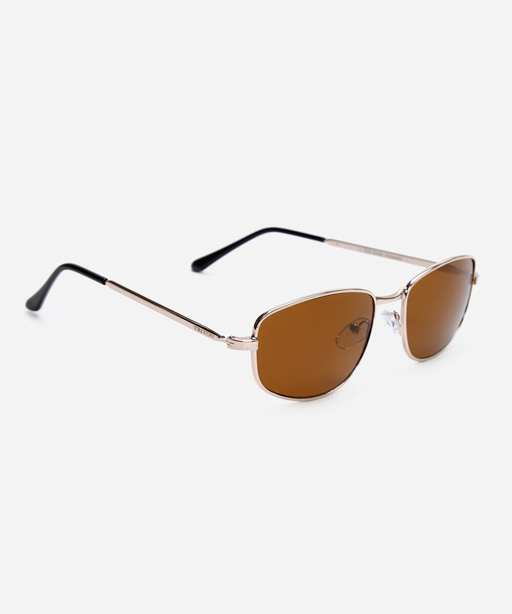 óculos de sol quadrado triton unissex dourado