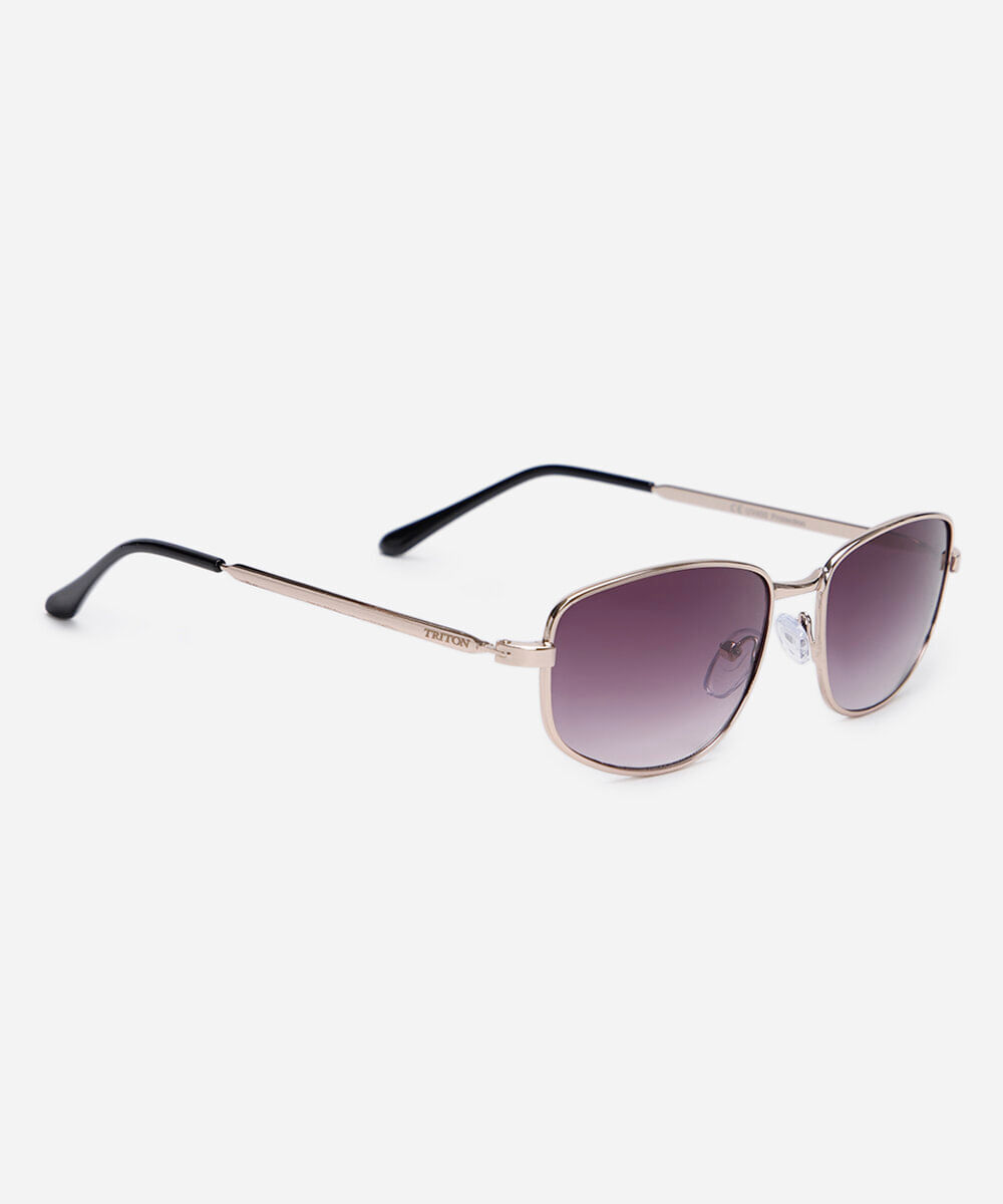 óculos de sol quadrado triton unissex dourado
