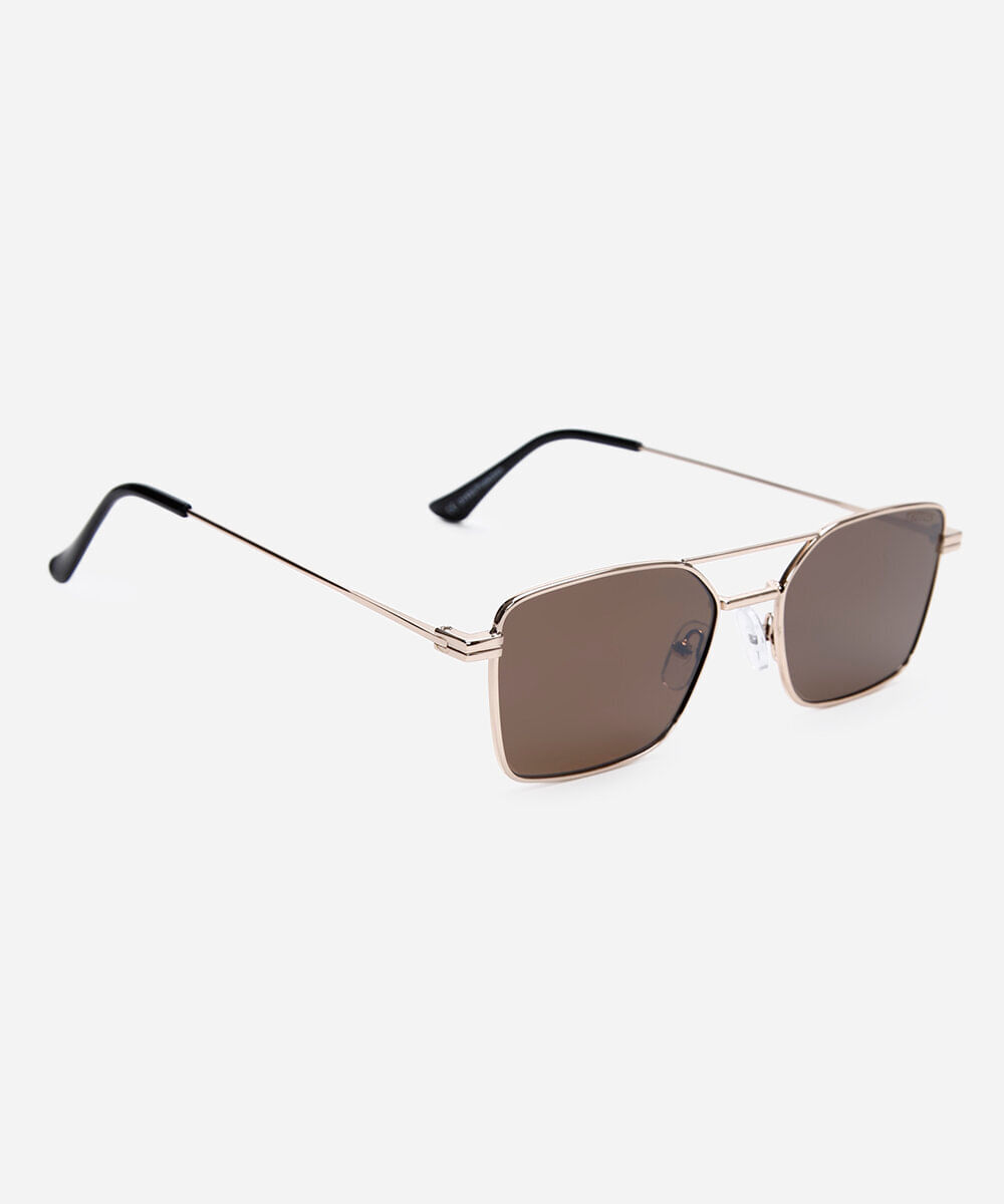 óculos de sol quadrado triton unissex dourado