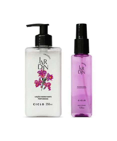 kit feminino estojo ciclo jardin orquid body splash 120ml e hidratante 250ml