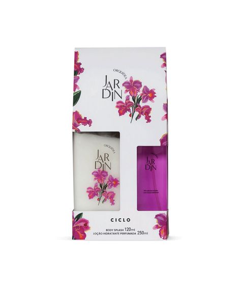 kit feminino estojo ciclo jardin orquid body splash 120ml e hidratante 250ml