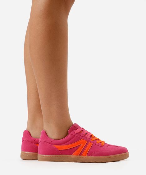 tênis bossa com recortes ace rosa