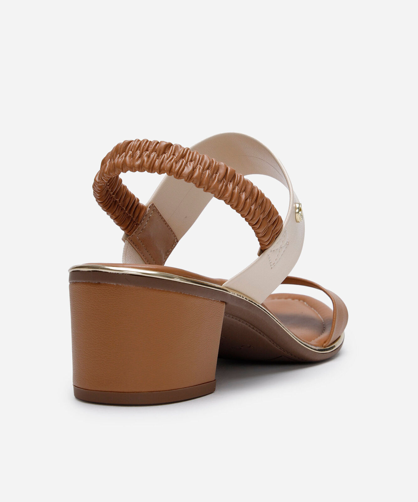 sandália salto grosso beira rio marrom