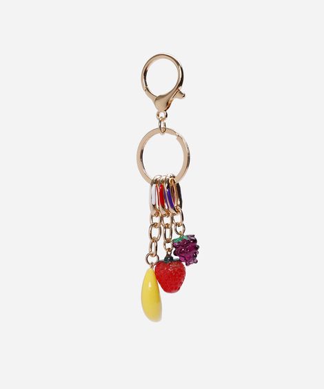 chaveiro bag charm frutas colorido