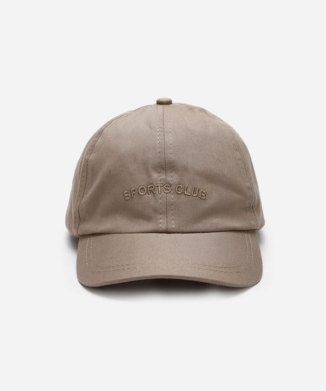 boné aba curva infantil de sarja bordado bege