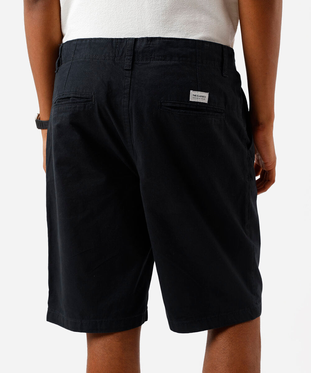 Bermuda Reta de Sarja - preto