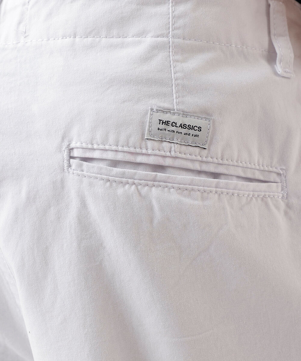 Bermuda Reta de Sarja - branco
