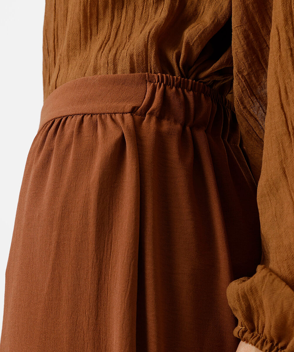 calça balloon feminina texturizada marrom