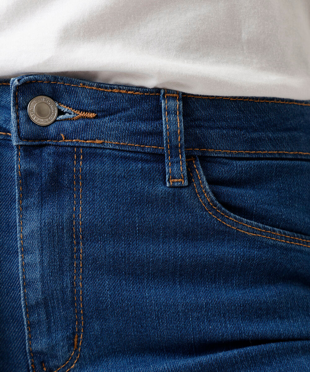 bermuda ciclista feminina jeans azul