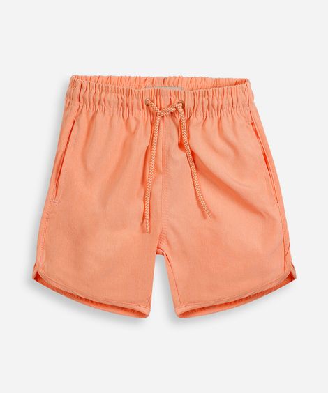 bermuda boardshort infantil lisa laranja