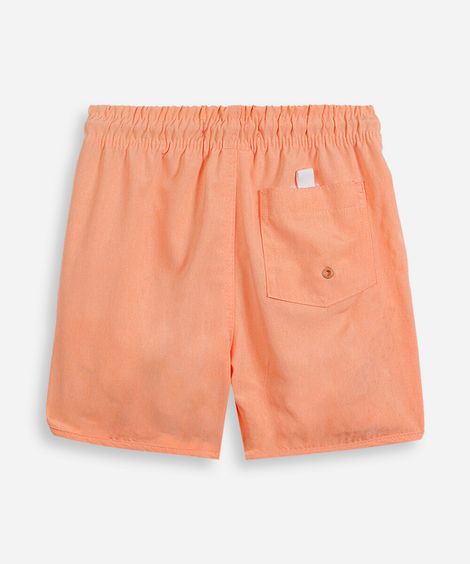 bermuda boardshort infantil lisa laranja