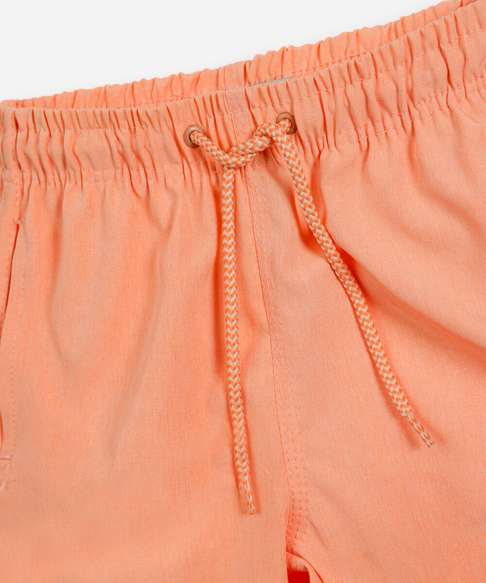 bermuda boardshort infantil lisa laranja