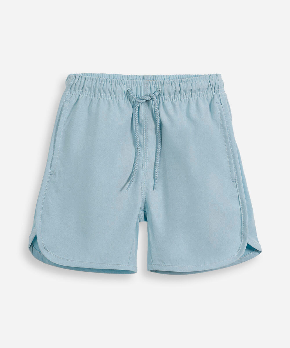 bermuda boardshort infantil lisa azul