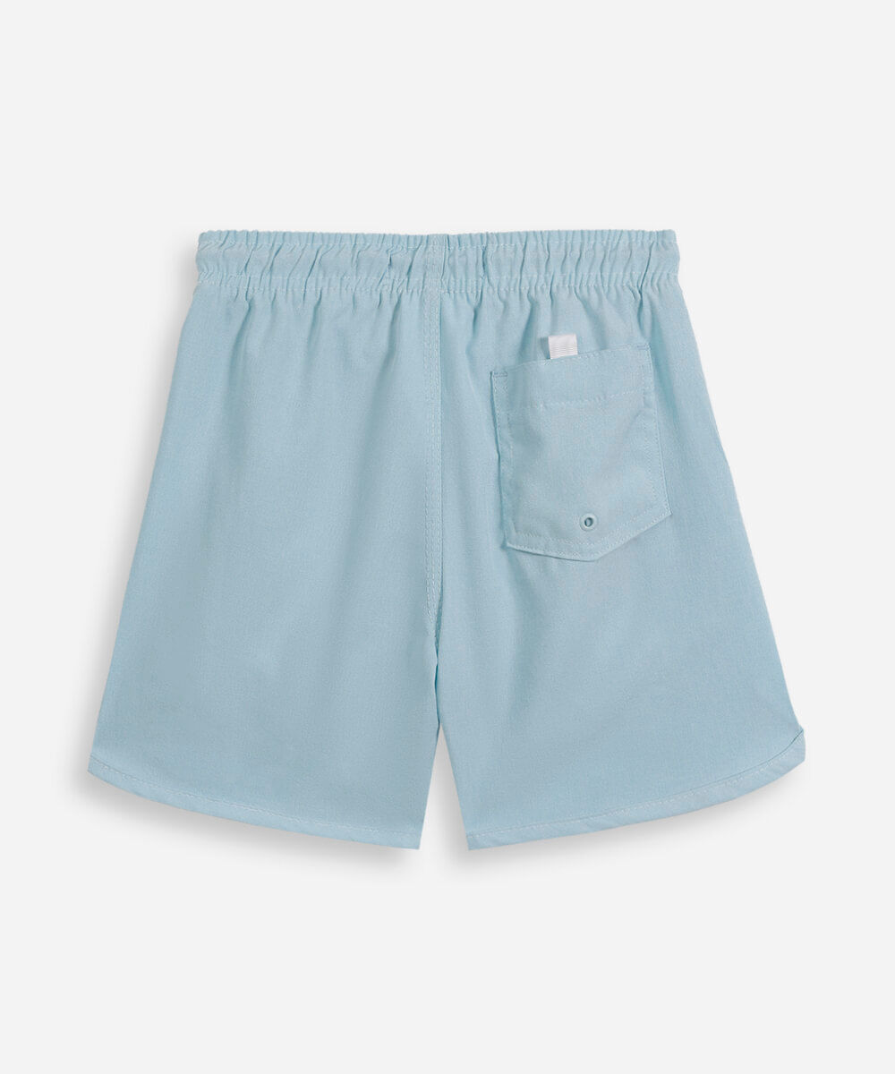 bermuda boardshort infantil lisa azul