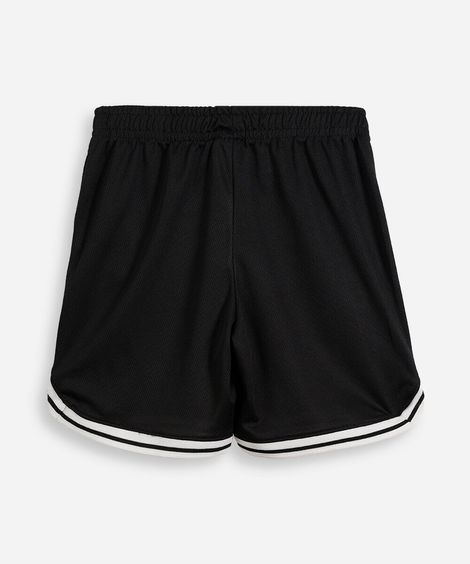 bermuda esportiva infantil texturizada preta