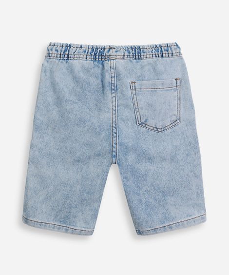 bermuda infantil jeans azul