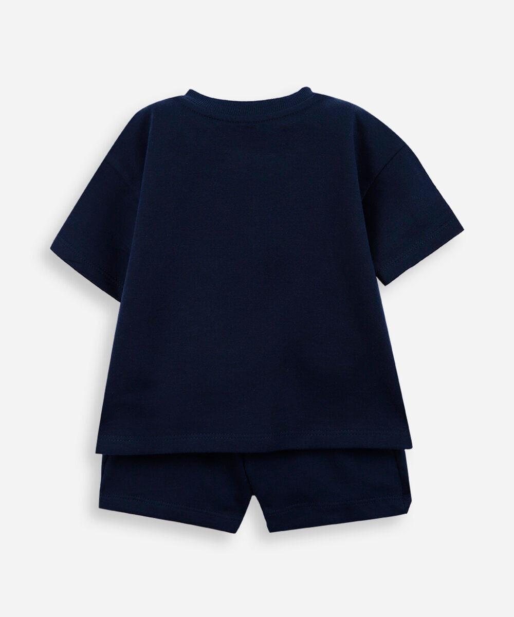 conjunto infantil em algodão bluey azul