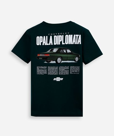 camiseta infantil de algodão opala democrata verde