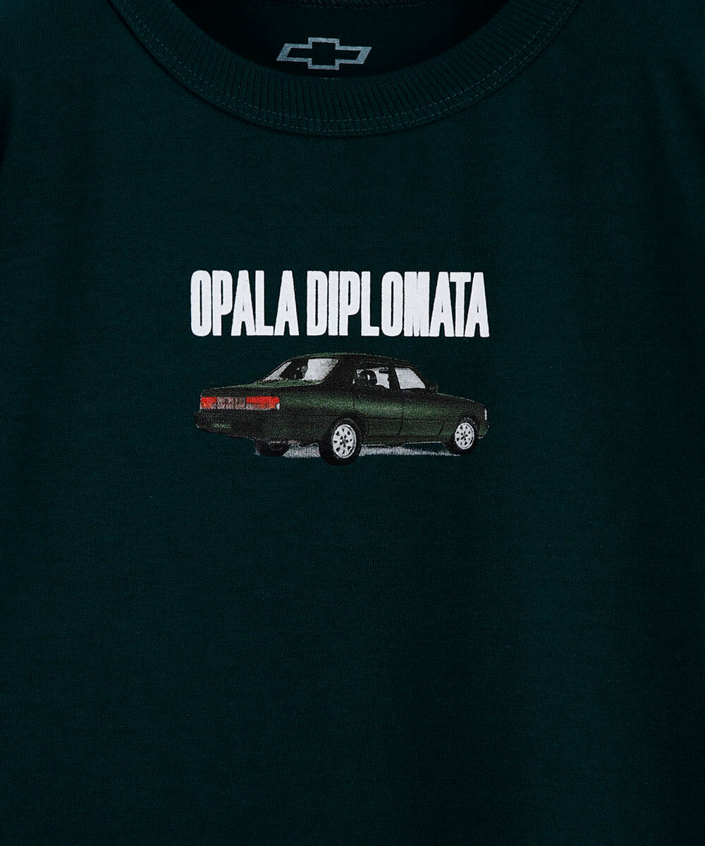 camiseta infantil de algodão opala democrata verde