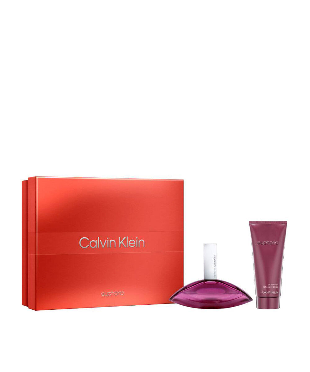 kit perfume feminino calvin klein euphoria for women edp 100ml e body lotion 100ml
