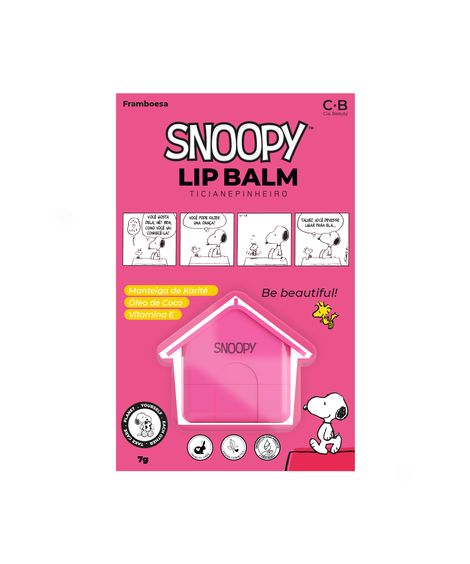 lip balm cia beauty snoopy ticiane pinheiro framboesa