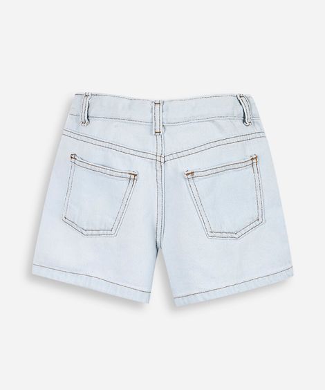 short saia infantil em algodão hello kitty azul