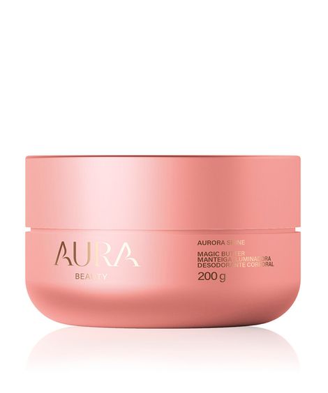manteiga iluminadora aura beauty magic butter desodorante corporal aurora shine 200g
