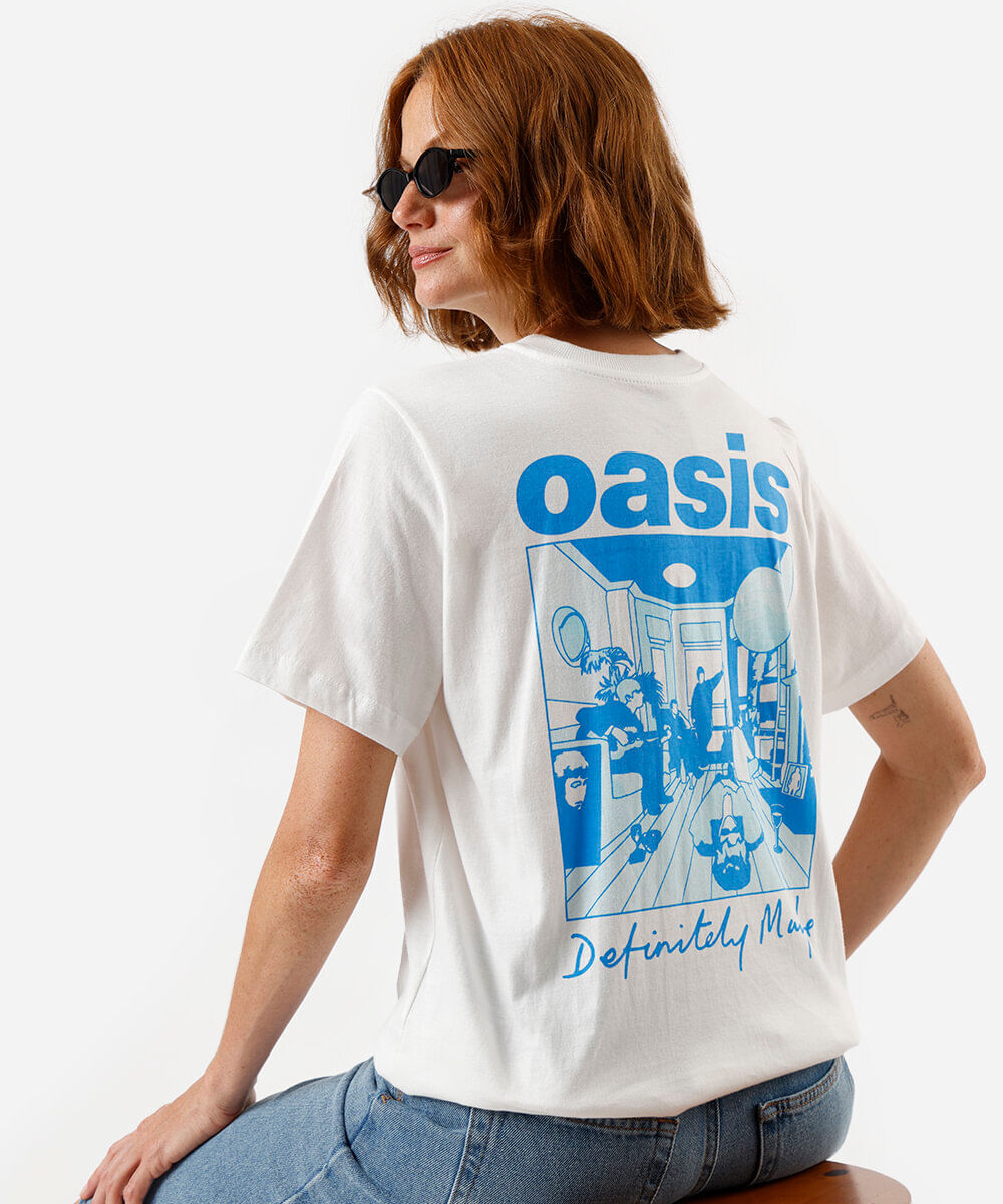 camiseta feminina de algodão oasis off white
