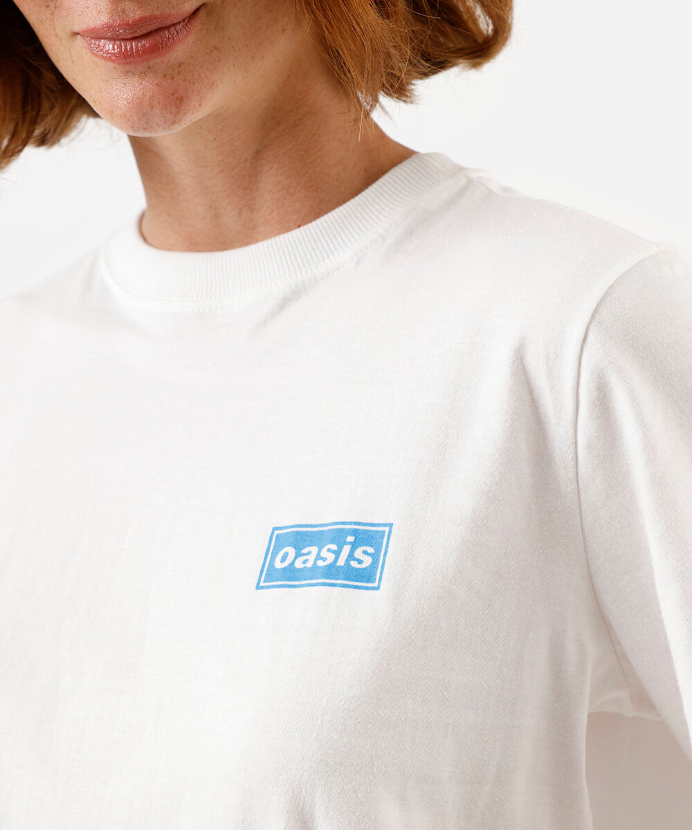 camiseta feminina de algodão oasis off white