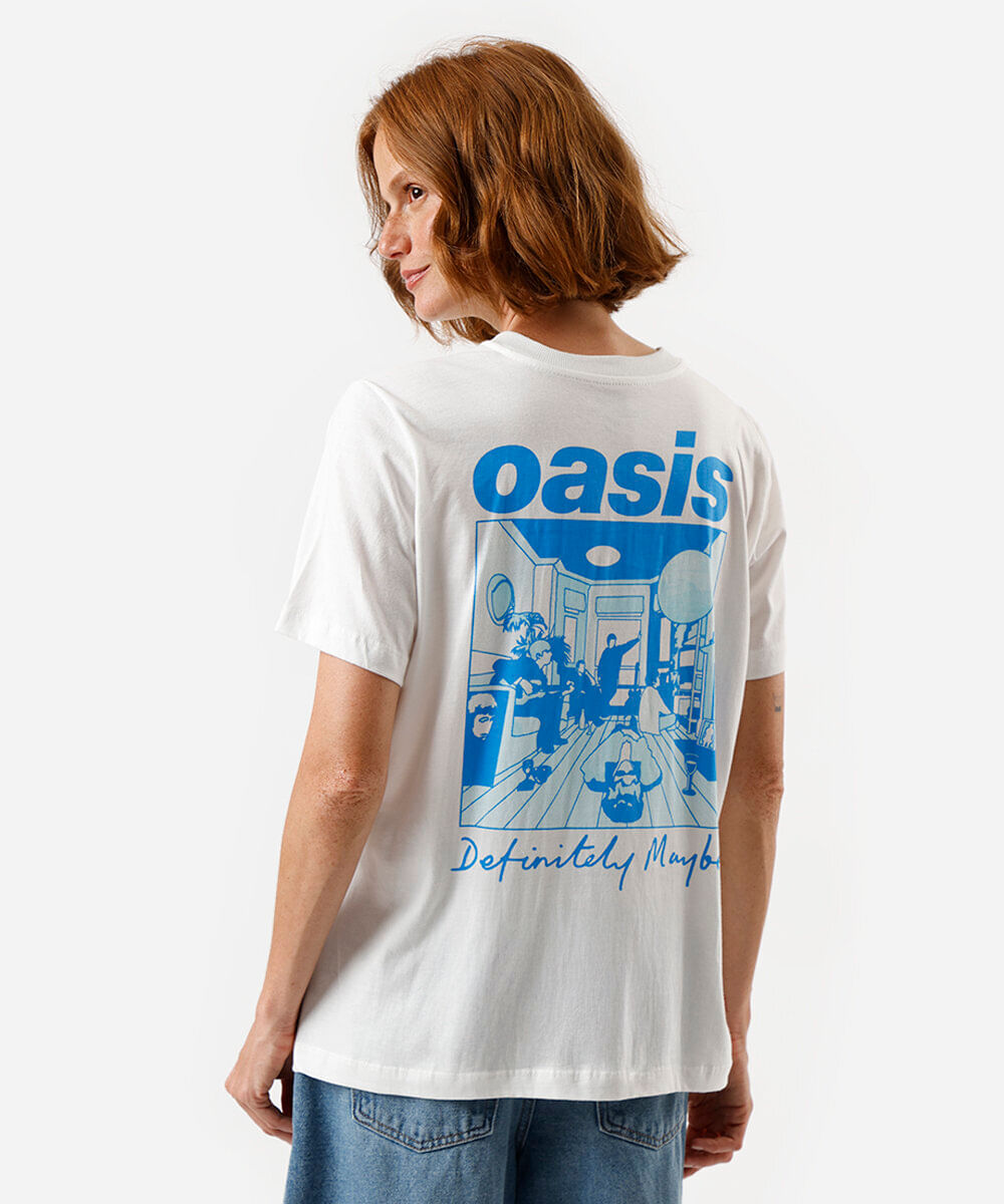 camiseta feminina de algodão oasis off white