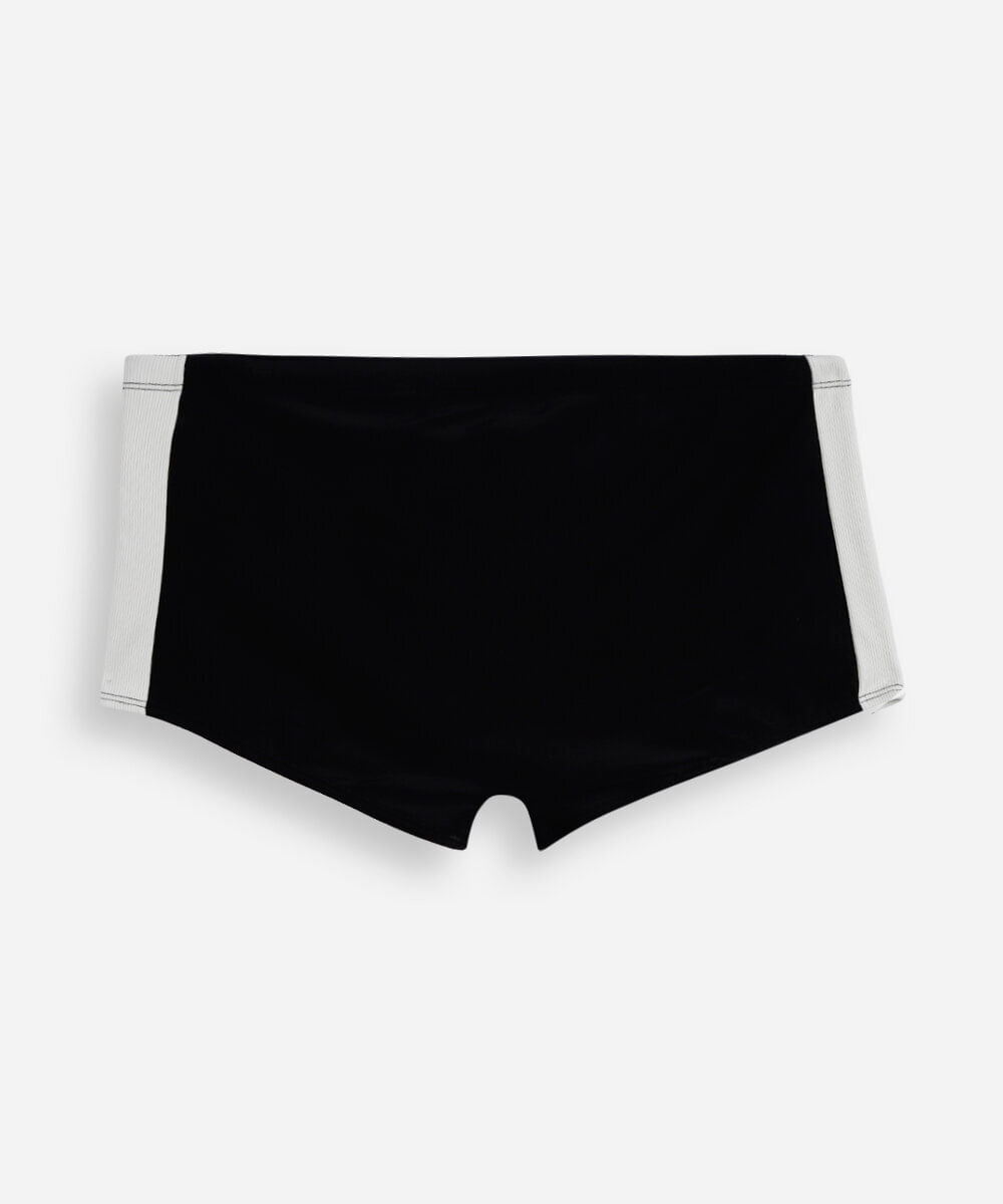 sunga boxer masculina com recortes preto