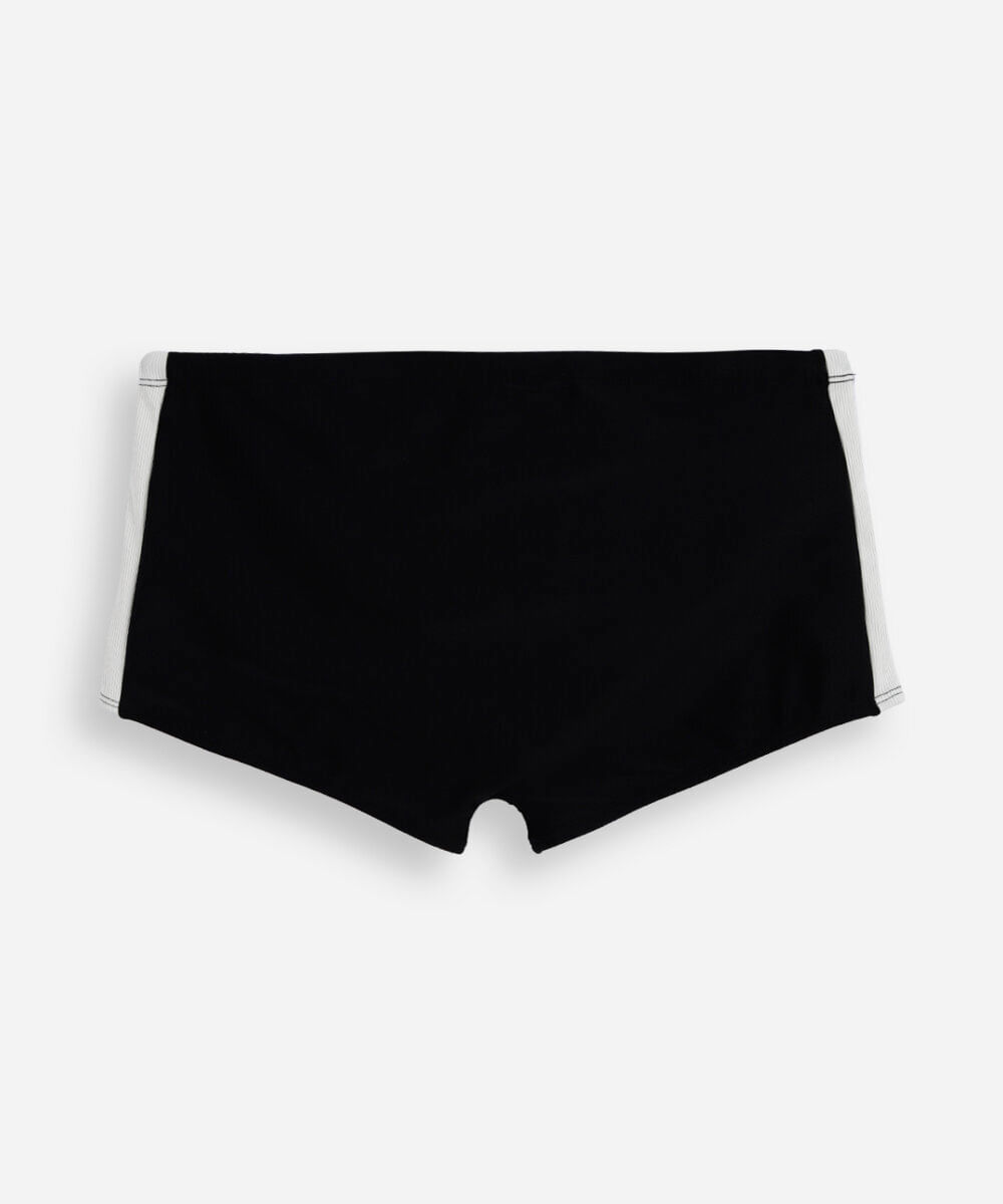 sunga boxer masculina com recortes preto