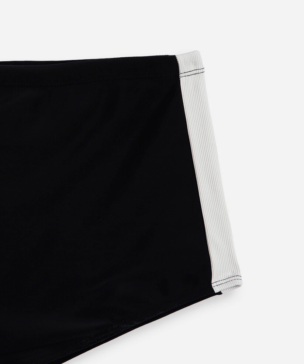 sunga boxer masculina com recortes preto