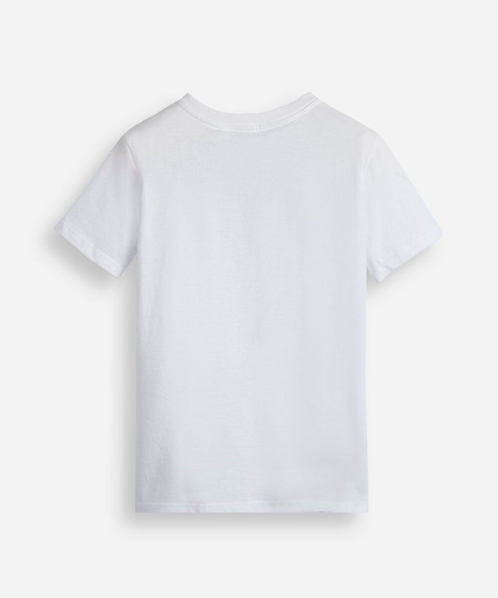 camiseta infantil de algodão minecraft com brinde canetinhas laváveis off white