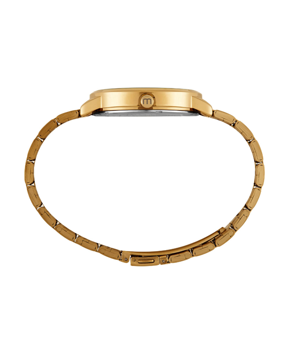 kit relógio feminino mondaine analógico 32962lpmkde2k1 dourado