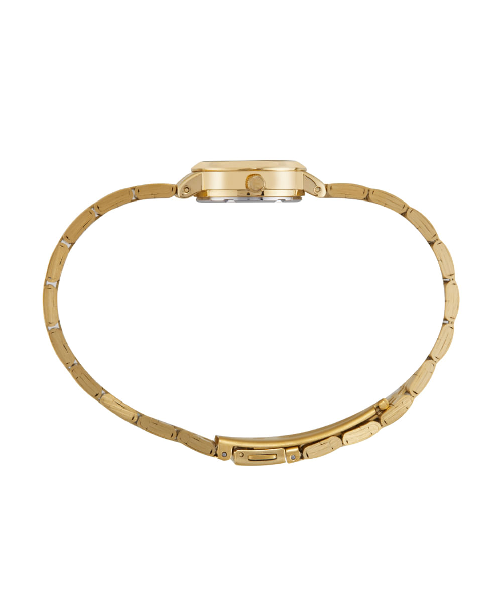 kit relógio feminino mondaine analógico 32689lpmvde1kc dourado
