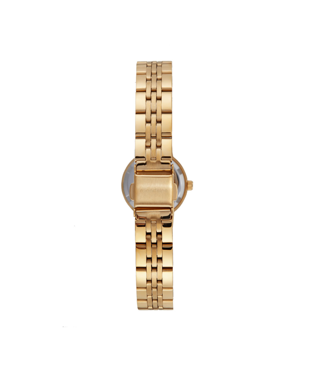 kit relógio feminino mondaine analógico 32689lpmvde1kc dourado