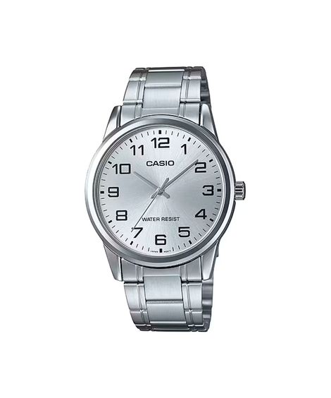 relógio masculino casio analógico mtp v001d 7budf prateado