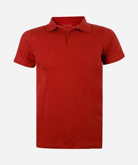 polo juvenil básica vermelha