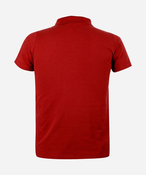 polo juvenil básica vermelha